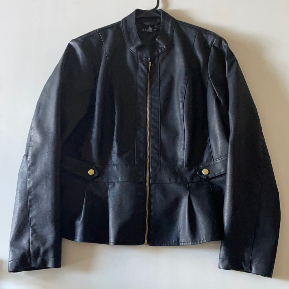 Baccini faux leather jacket. Size PXL.